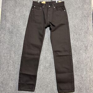 NWT Levi’s 505 Jeans Mens Black Denim Straight Regular 100% Cotton Fits 34x36
